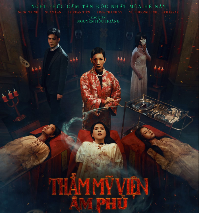 Thẩm Mỹ Viện Âm Phủ có Ngọc Trinh và Xuân Lan không tạo được cú bứt phá như kỳ vọng tại phòng vé. Ảnh: NSX