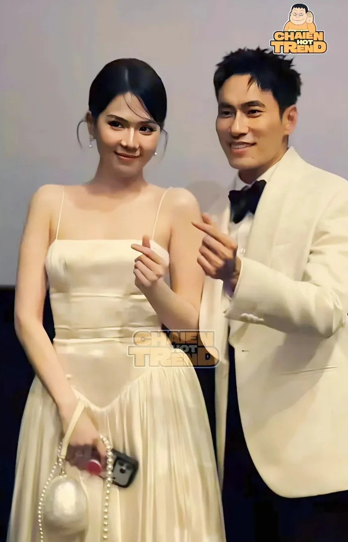 Ngọc Trinh đến ủng hộ Kiều Minh Tuấn hồi đầu năm nay. (Ảnh từ TikTok Chaien hot trend)