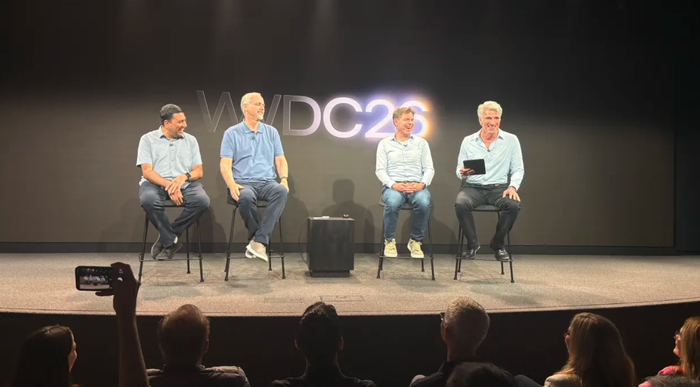 Apple vừa công bố loạt bước tiến mới trong lĩnh vực trí tuệ nhân tạo tại WWDC được tổ chức ở Cupertino, California. Ảnh: CNBC&nbsp;