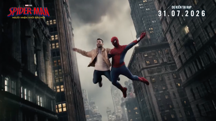 Đoạn trailer khép lại bằng cảnh Messi cùng Spider-Man đu mình giữa bầu trời New York với biểu cảm đầy phấn khích (Ảnh: Chụp màn hình).