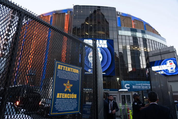 Khu vực quanh Madison Square Garden sẽ được phong tỏa.
