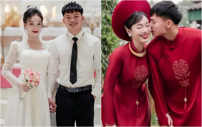 Cô giáo Nguyễn Linh - bà xã của cầu thủ Hồ Văn Cường.