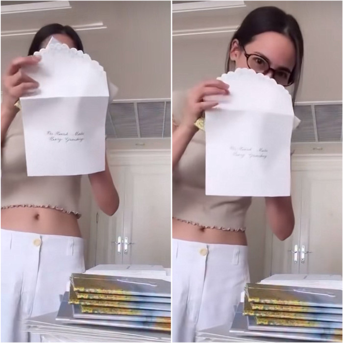 Yaya hé lộ một góc thiệp cưới tối giản. Ảnh: IGNV
