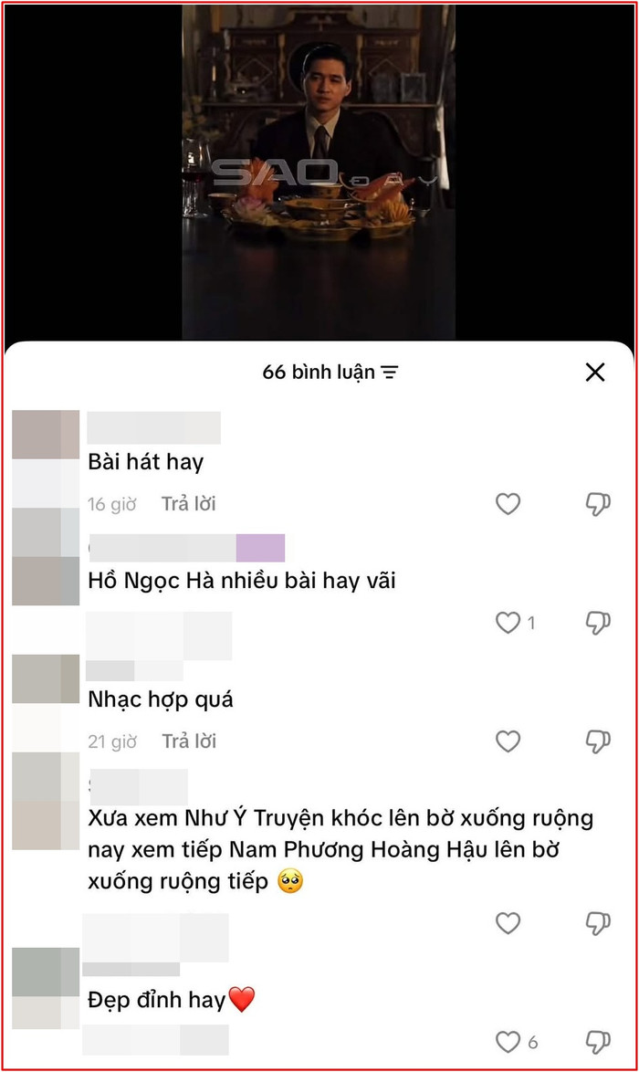 Nhiều khán giả cho rằng ca khúc này của Hồ Ngọc Hà quá hợp để làm nhạc phim Hoàng hậu cuối cùng.