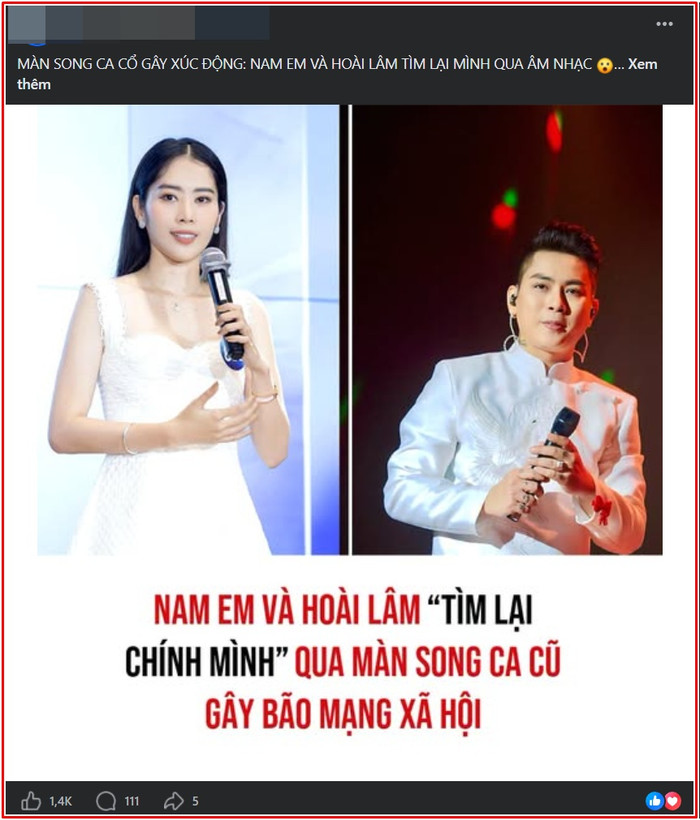 Nam Em và Hoài Lâm được khán giả bàn luận nhiều thời gian qua vì câu chuyện nghề nghiệp, cuộc sống có nhiều điểm tương đồng.