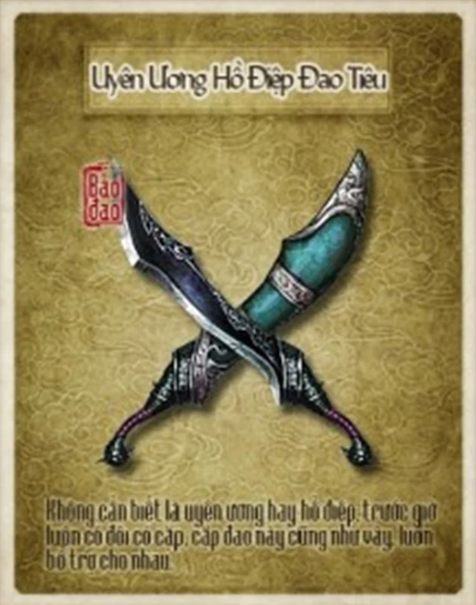 Cặp đao luôn song hành bên nhau.&nbsp;