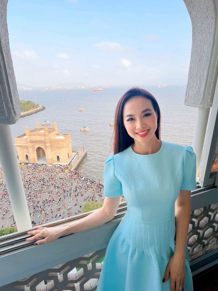 Đinh Ngọc Diệp khoe visual tươi tắn trong chuyến đi Ấn Độ. (Nguồn: FBNV)
