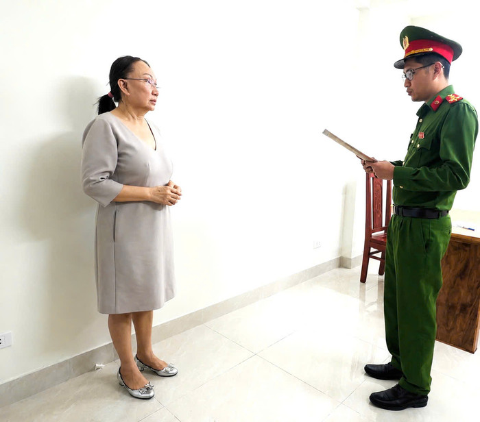 Đối tượng&nbsp;Lê Thị Ngọc Mỹ&nbsp;(chủ tiệm vàng Kim Lý). Ảnh: Công an tỉnh Thanh Hóa