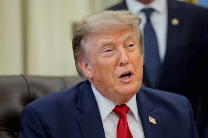 Tổng thống Mỹ Donald Trump phát biểu tại Phòng Bầu dục, Nhà Trắng ở Washington, D.C., ngày 13/7/2026. Ảnh: Kylie Cooper/Reuters.