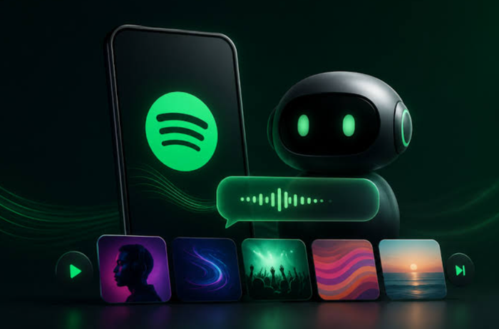 Spotify cho biết Talk to Spotify vẫn đang ở giai đoạn thử nghiệm và sử dụng kết hợp nhiều mô hình AI khác nhau để xử lý yêu cầu. Ảnh: Spotify.