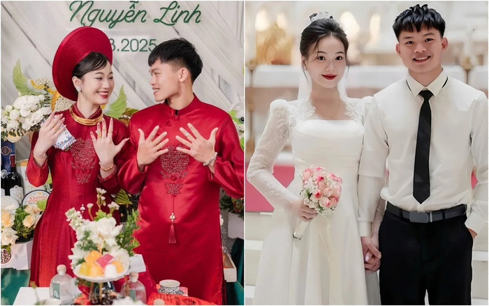 Cô giáo Nguyễn Linh - bà xã của cầu thủ Hồ Văn Cường.