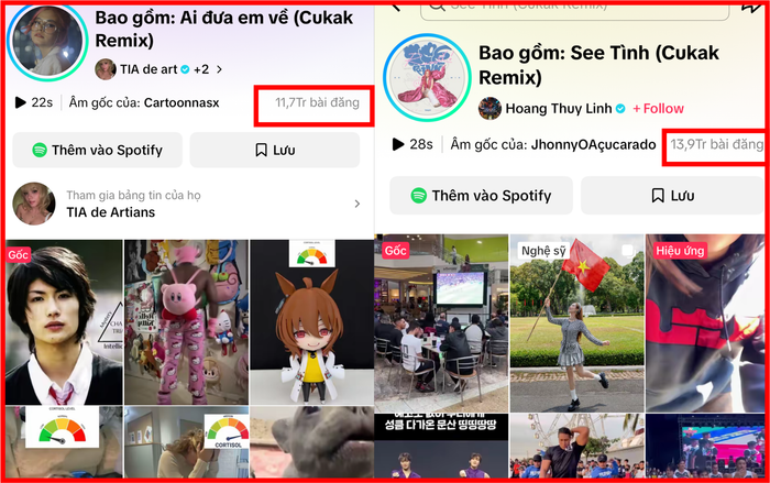 Với tốc độ tăng trưởng chóng mặt, ca khúc Ai đưa em về (Cukak remix) chắc chắn sẽ vượt mặt See tình của Hoàng Thùy Linh.