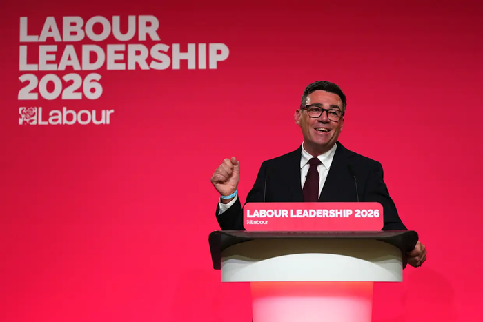 Nghị sĩ Andy Burnham đã có bài phát biểu tại Đại hội Công đoàn, sau khi có thông báo rằng ông sẽ trở thành lãnh đạo mới của Đảng Lao động và Thủ tướng.&nbsp; (Ảnh: Getty Images).