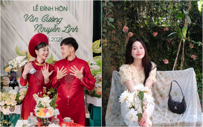 Cô giáo Nguyễn Linh - bà xã cầu thủ Hồ Văn Cường.