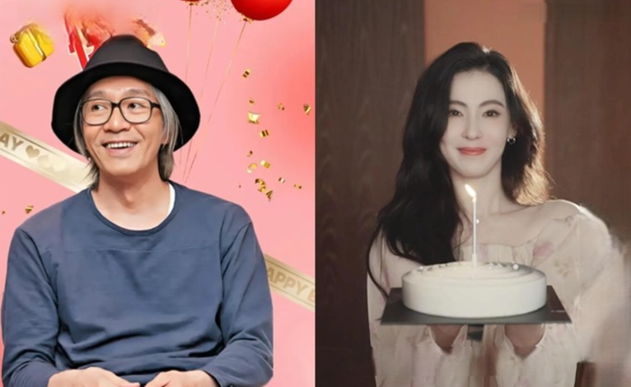 Trương Bá Chi chúc mừng sinh nhật Tinh gia. Ảnh: Weibo.