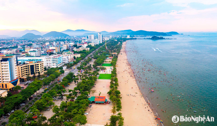 Biển Cửa Lò. Ảnh: báo Nghệ An