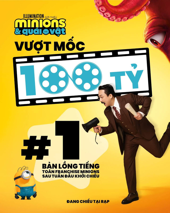 Cột mốc hơn 140 tỷ đồng trở thành phần thưởng ý nghĩa cho màn trở lại của Trấn Thành với lĩnh vực lồng tiếng sau 13 năm. Ảnh: FBNV.