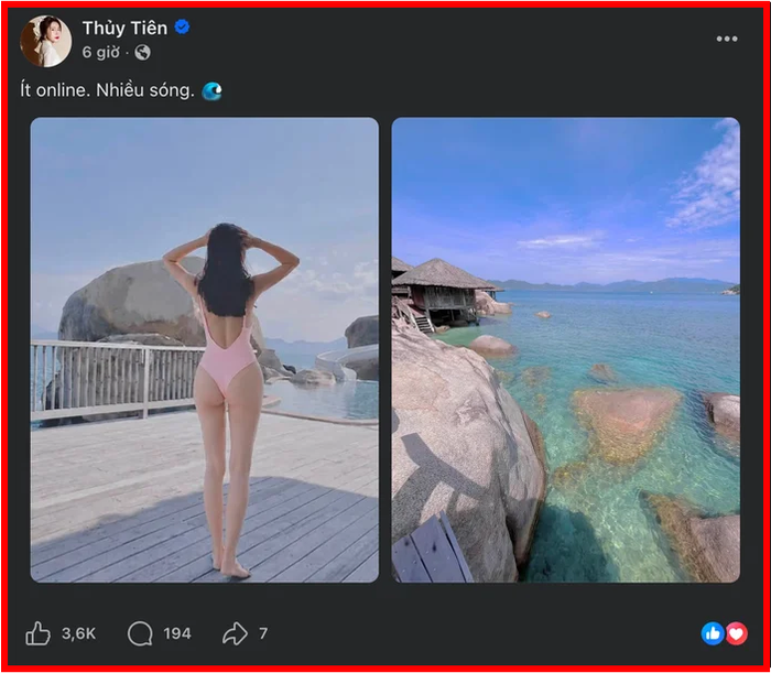 Thủy Tiên tái xuất mạng xã hội với hình ảnh mới sau thời gian vắng bóng.