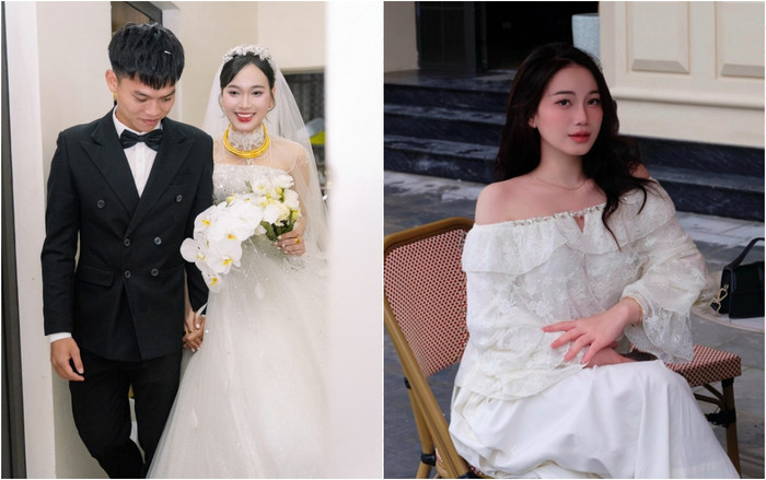 Cô giáo Nguyễn Linh - bà xã của cầu thủ Hồ Văn Cường.