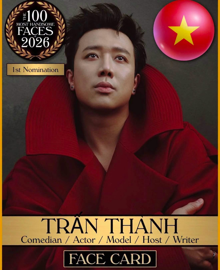 Trấn Thành lọt danh sách đề cử Top 100 gương mặt đẹp trai bậc nhất thế giới.