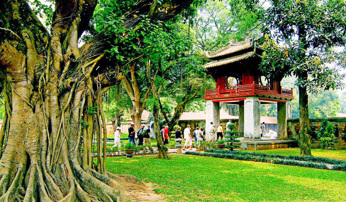 Di tích lịch sử và kiến trúc nghệ thuật quốc gia đặc biệt Văn Miếu - Quốc Tử Giám. Ảnh: báo Chính Phủ