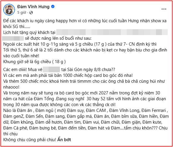 Ca sĩ Đàm Vĩnh Hưng quyết định 'chơi lớn' sau 30 năm Ảnh 2