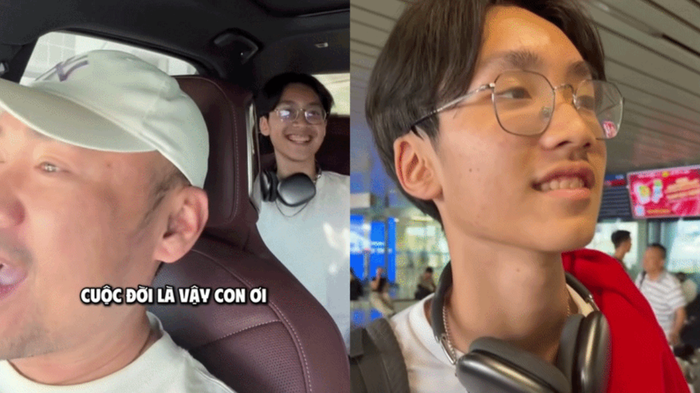 Ngoại hình có phần thay đổi của Andy sau khi đi du học. Ảnh: Chụp màn hình FBNV