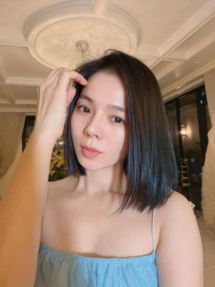 Nhan sắc của Lệ Quyên ở tuổi ngoài 40.