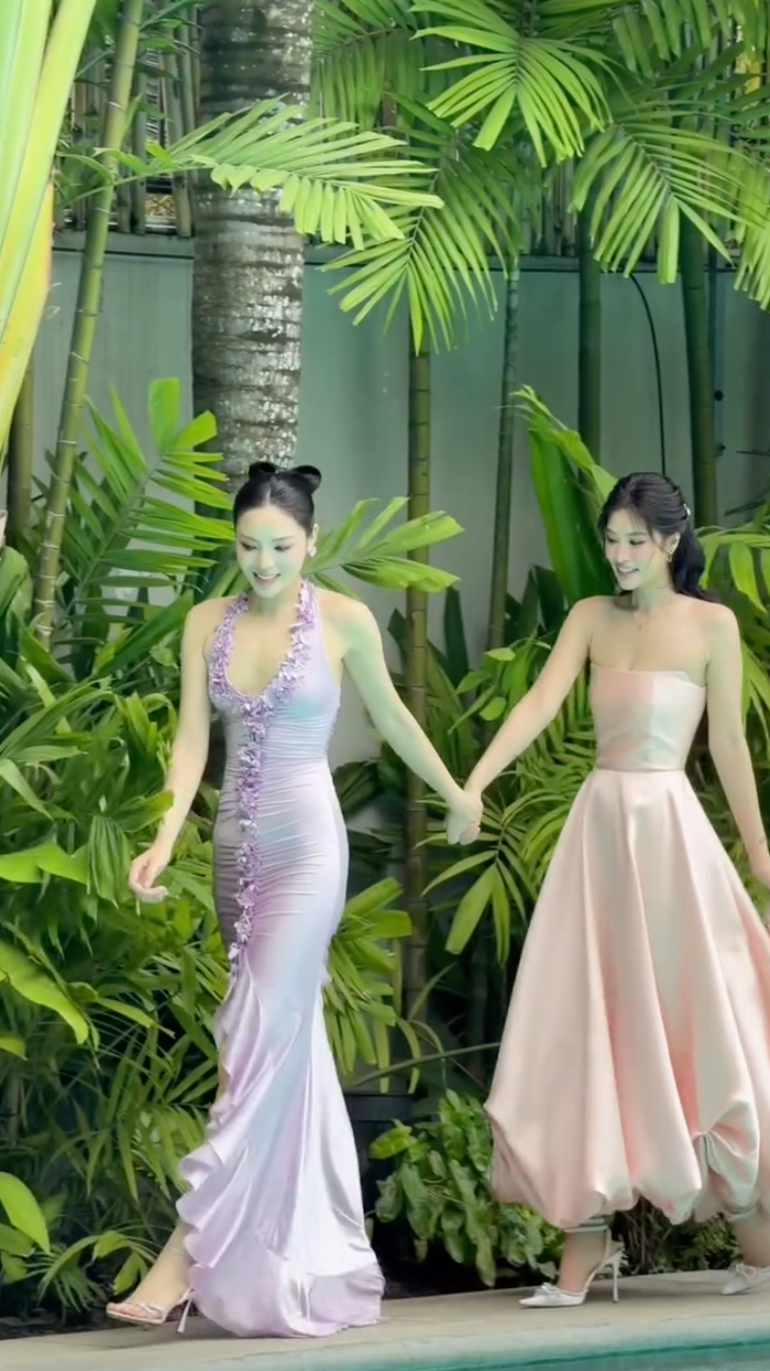 Khoảnh khắc ngọt ngào Kỳ Duyên dành cho Thiên Ân nhanh chóng thu hút sự chú ý từ công chúng. (Ảnh: Chụp màn hình)