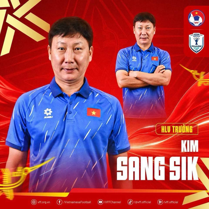 Chuỗi 19 trận bất bại của tuyển Việt Nam dưới thời HLV Kim Sang Sik là minh chứng cho sự hồi sinh mạnh mẽ của bóng đá Việt Nam sau giai đoạn đầy thất vọng cùng HLV Troussier. Ảnh: VFF