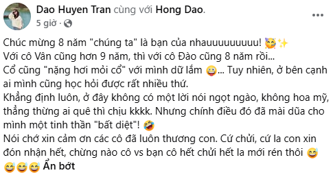 Qua chia sẻ của người trợ lý, Hồng Đào hiện lên là người thẳng thắn nhưng chân thành. Ảnh: Chụp màn hình.