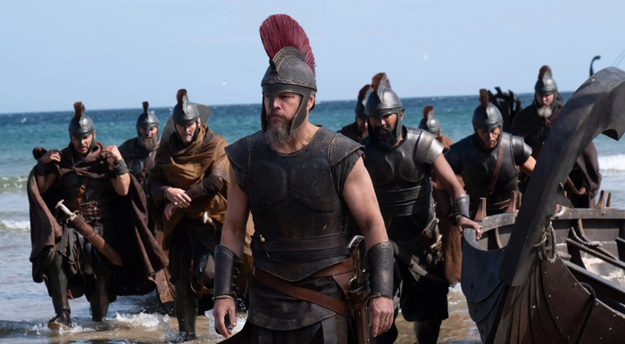 Matt Damon vào vai Odysseus trong hành trình trở về quê hương sau chiến tranh thành Troy. Ảnh: NSX
