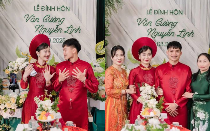Cô giáo Nguyễn Linh - bà xã cầu thủ Hồ Văn Cường