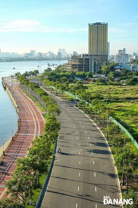 Những con đường xanh mát ở Đà Nẵng. Ảnh: báo Đà Nẵng