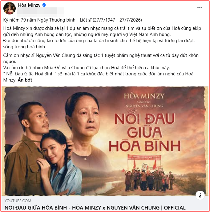 Hòa Minzy công khai hạnh phúc đặc biệt Ảnh 1
