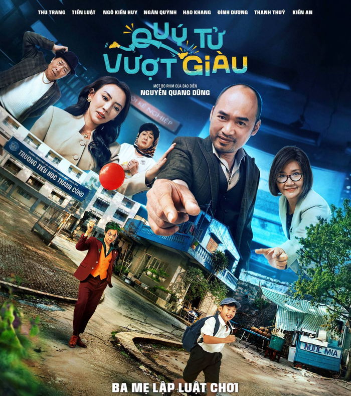 Sau hơn 15 năm gắn bó ngoài đời, Thu Trang và Tiến Luật lần đầu tiên chính thức vào vai vợ chồng trên màn ảnh rộng trong dự án Quý Tử Vượt Giàu. Ảnh: NSX