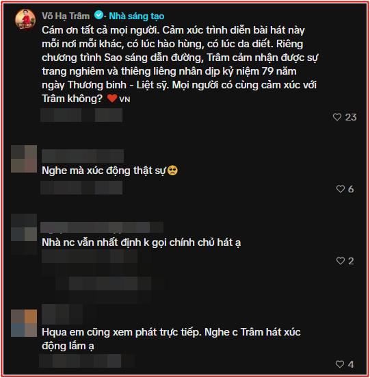 Võ Hạ Trâm quyết định thay đổi khi hát lại 'Viếp tiếp câu chuyện hòa bình' của Nguyễn Văn Chung Ảnh 2