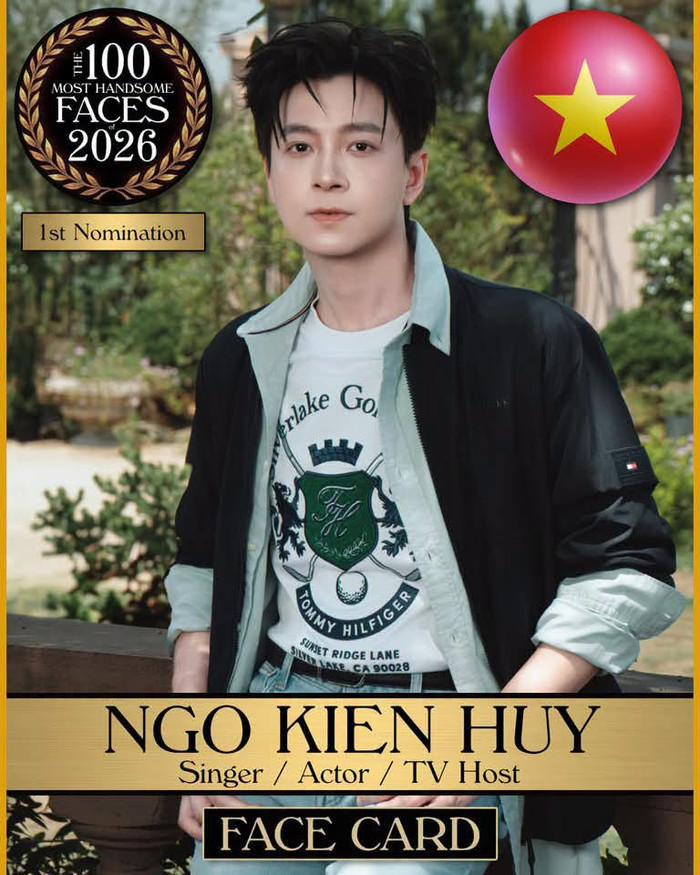 Ngô Kiến Huy lọt đề cử Top 100 gương mặt đẹp trai nhất thế giới 2026.