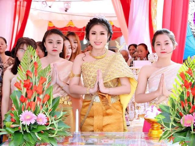 Hình ảnh trong lễ cưới truyền thống của người Khmer. Ảnh: báo Quân đội Nhân dân