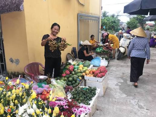 Khung cảnh ở chợ quê Nghệ An.
