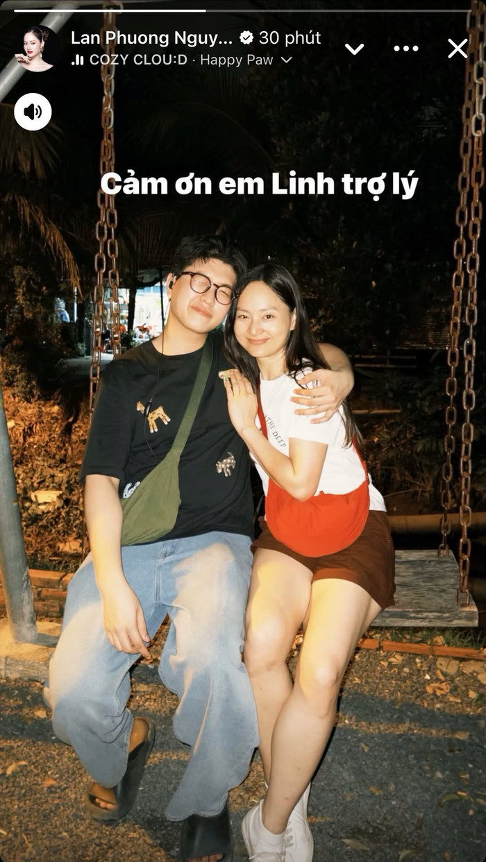 Lan Phương bày tỏ sự trân trọng dành cho người đồng hành phía sau hậu trường. Ảnh chụp màn hình