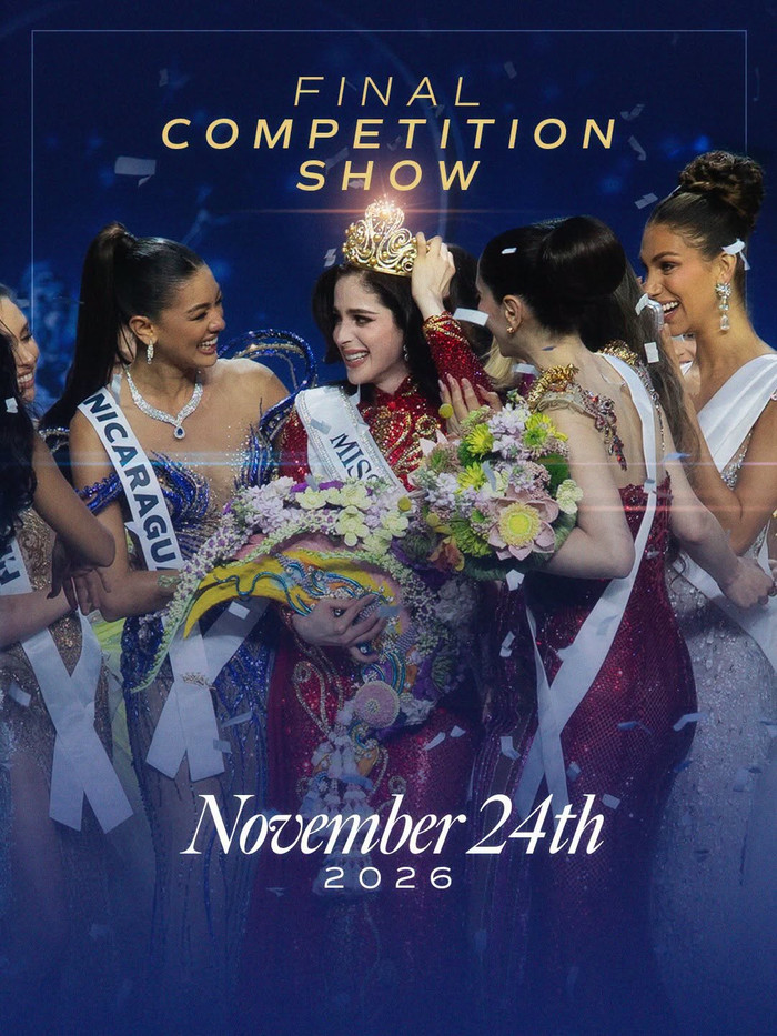 Chung kết Miss Universe 2026 dự kiến diễn ra vào ngày 24/11.&nbsp;