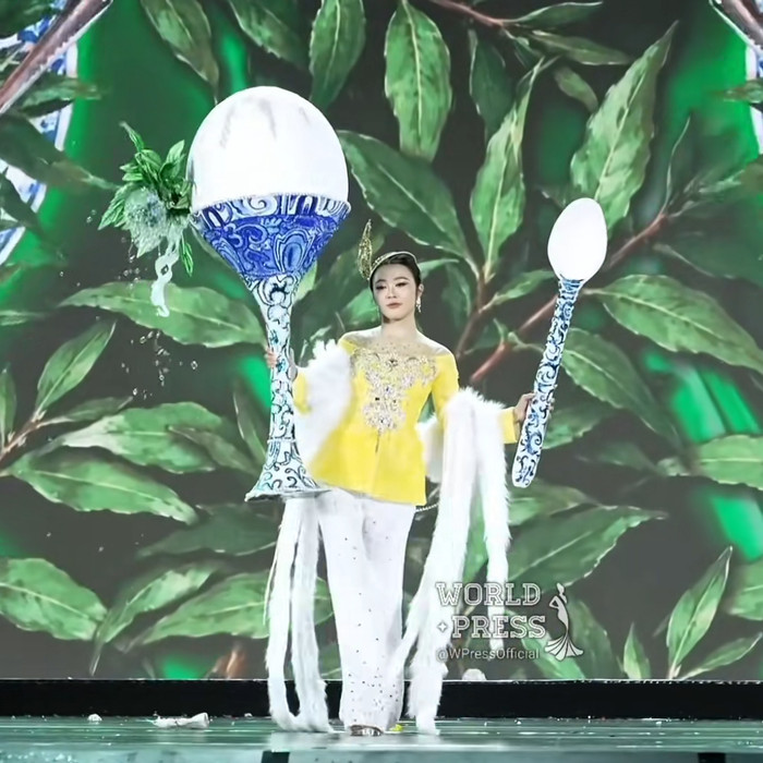Tranh cãi trang phục dân tộc hột vịt lộn ở bán kết Miss Grand Vietnam: 'Vậy mà cũng được gọi là thiết kế' Ảnh 1