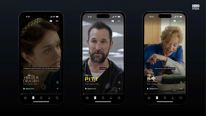 HBO Max giới thiệu nguồn cấp video dọc Shorts nhằm giúp người dùng khám phá phim và chương trình nhanh hơn trên ứng dụng di động. Ảnh: HBO Max.