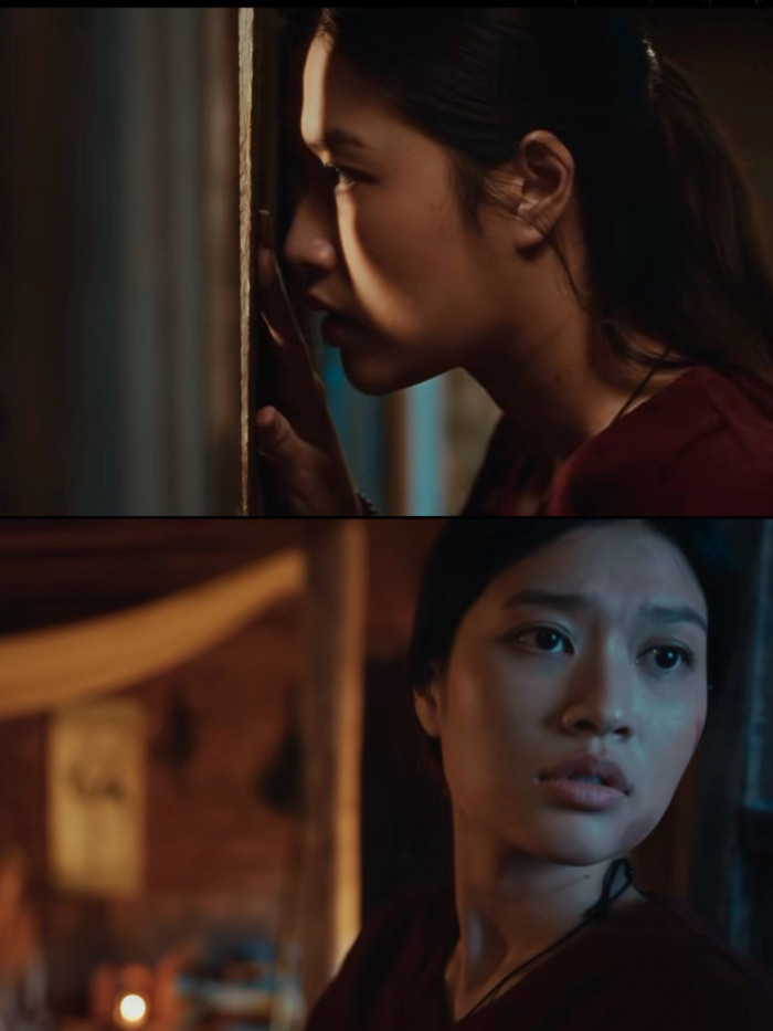 Tạo hình của Đoàn Thiên Ân trong first look trailer đầu tiên của phim điện ảnh Án Mạng Karaoke. Ảnh: NSX
