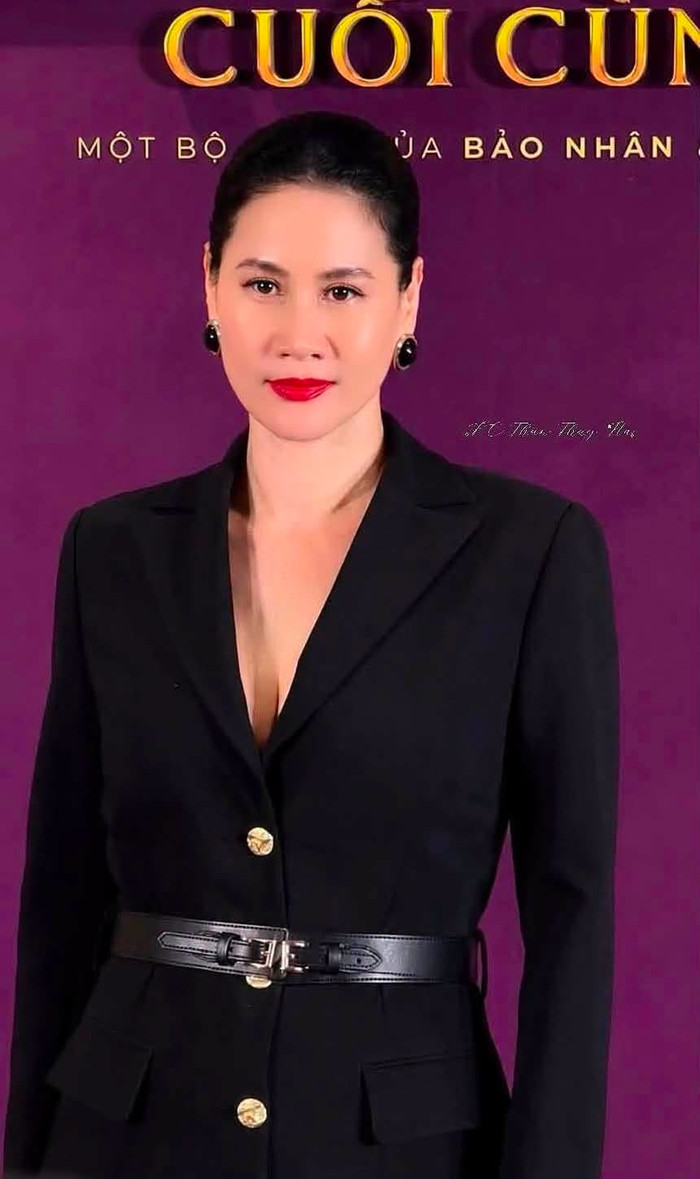 Thân Thúy Hà tại buổi công bố dự án Hoàng Hậu Cuối Cùng. Ảnh: FBNV