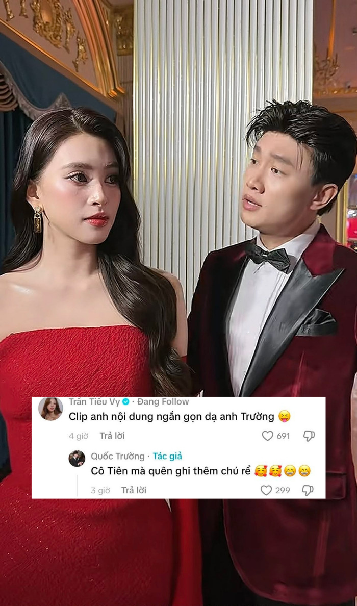 Quốc Trường và Tiểu Vy có mối quan hệ đồng nghiệp thân thiết.