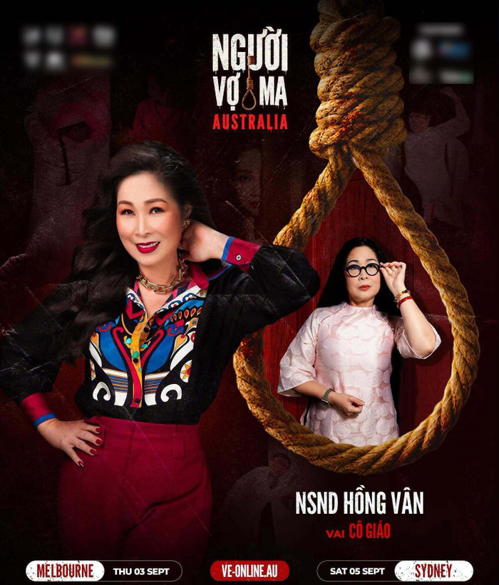 NSND Hồng Vân đưa tác phẩm từng làm nên tên tuổi Sân khấu Hồng Vân đến Úc. Ảnh: FBNV