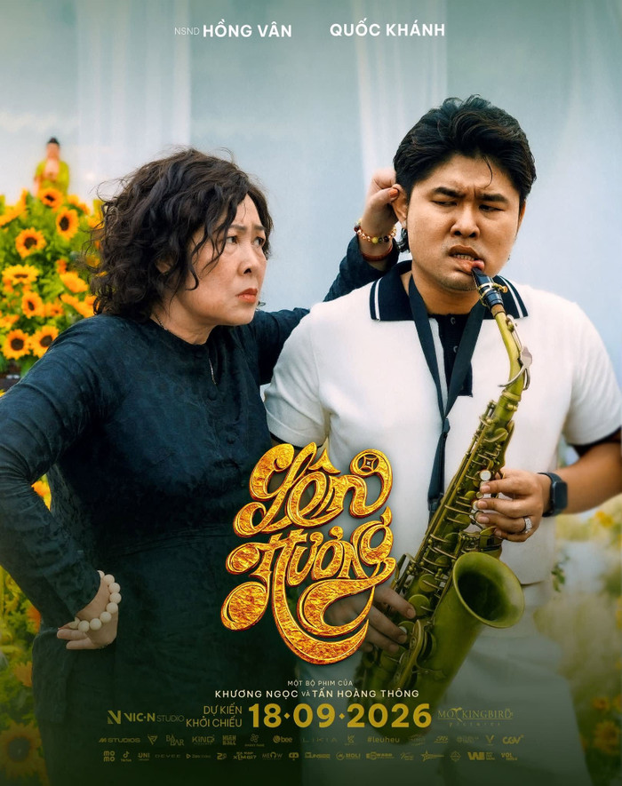NSND Hồng Vân đã chia sẻ poster nhân vật bà Sáu trong dự án điện ảnh “Lên Hương”. Ảnh: FBNV