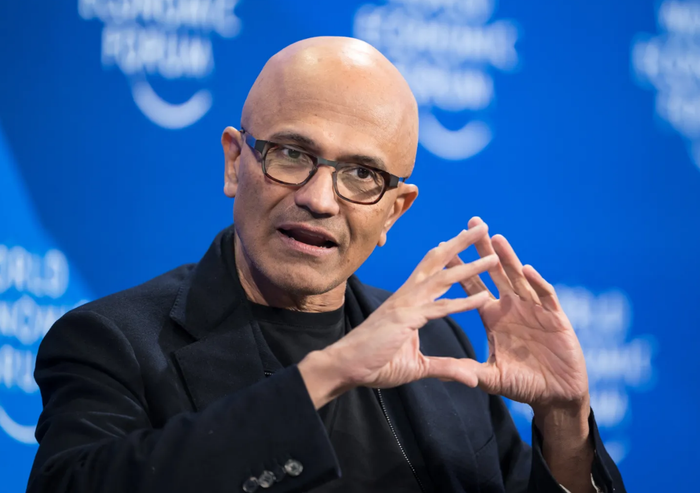 Satya Nadella, CEO Microsoft. Ảnh: AFP